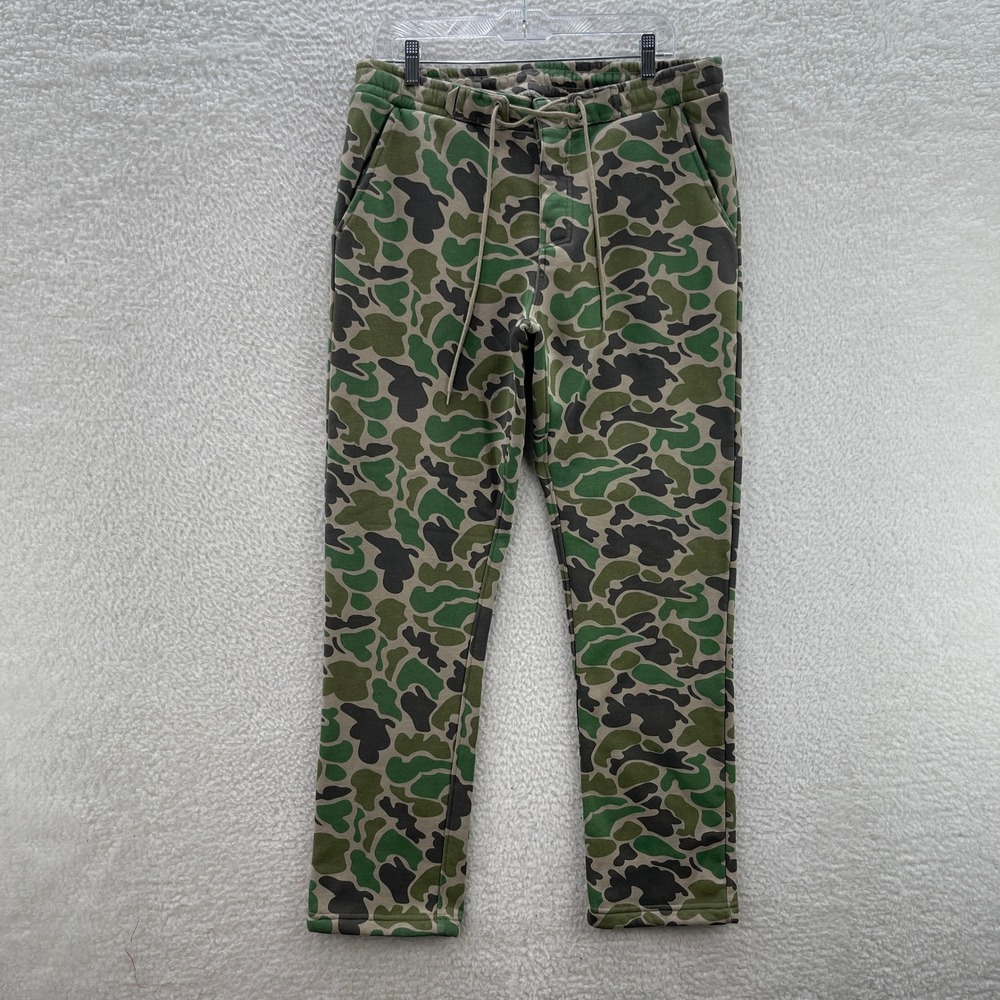 Marsh Wear Sweatpants Mens XL Green Duck Camo Fleece Frogskin Outdoor Hunting
